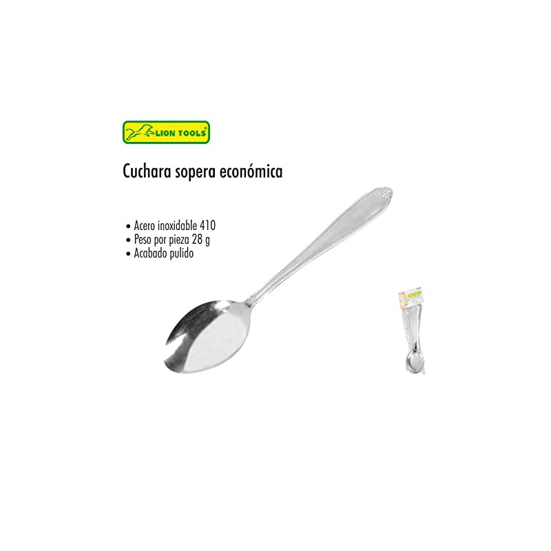 Set De 12 Cucharas Sopera Acero Inoxidable crom Restaurante