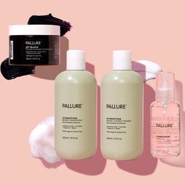 Pallure Hydrating Bond Kit To Support Thicker, Voluminous, Fuller Looking Hair, Infused with Hyaluronic Acid, Biotin, Avocado and Rosemary Oil, 300 ml (Jet Black)