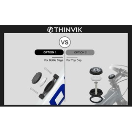 Thinvik Bike Mount for Airtag Hidding Inside Headset Top Cap - Fit Headset Tube Diameter of 31.8mm - Anti Theft - GPS Bicycle Tracker Accessories