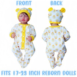 OYESY Reborn Baby Doll Clothes for 17-23 Inch Baby Dolls, Baby Doll Clothes Outfit Accessories fit 17-23 Inch Baby Doll Baby Clothing【Little Lion 6pcs Set 】