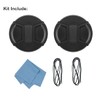Compatible with SIOTI 82mm Lens Cap, 2 Pack + 1