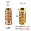 200 Pcs 1/4 "- 20 Threaded Insert, Hex Socket Drive