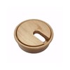 Gedotec Cable grommet beech wood lacquered plain, 1 piece round