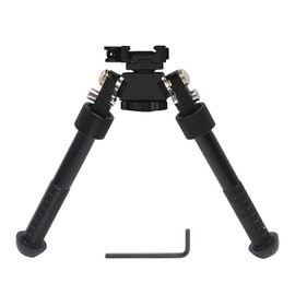 Bipiede V8 Regolabile, Bipiede Picatinny Mount, Bipiede Regolabile con Rotazione di 360 Gradi, 6,5 Pollici a 9,5 Pollici Bipiede in Lega di Alluminio Leggero, QD CNC, per Appoggio Fucile (Nero)