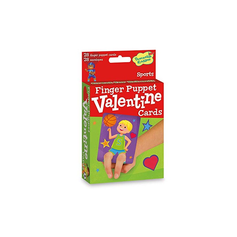 PEACEABLE KINGDOM Valentine Sports Finger Puppet, 1 EA