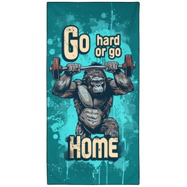YISUMEI Fitness Gorilla Beach Towels for Adults Extra Large 180 x 90 cm, Microfibre Lightweight Quick Dry Towel for Swimming Pool Cruise Travel Sports Camping