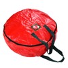 Christmas Wreath Storage Bag PE Woven Fabric Dustproof Round Red