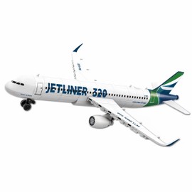 Mantfuty Airbus A320 Plane Building Blocks Set Airplane Airliner Building Block Toys Gifts for Kids and Adults(129pcs)