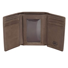Stealth Mode Trifold Leather Wallet for Men with RFID Blocking (Taupe)