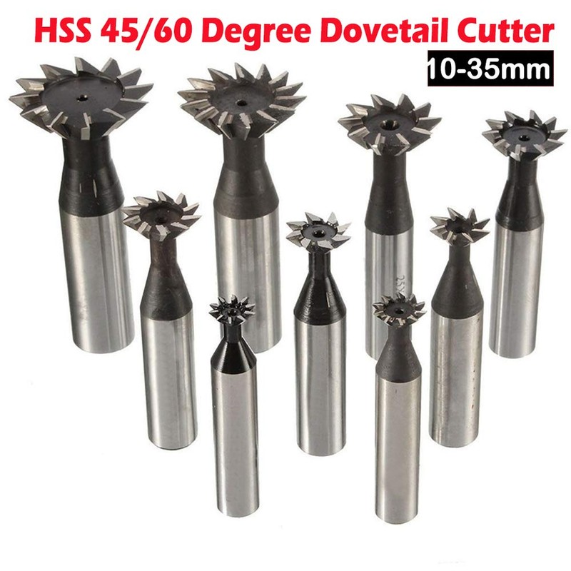 HSS Dovetail Cutter Straight Shank End Mill Cutter Metal Working