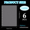 Supkiir 6 Pcs Letter Discbound Notebook, PP Clear Notebook Cover,