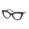 FUPRECIOUS Cat Eye Reading Glasses Bling Rhinestone Magnified Blue Light