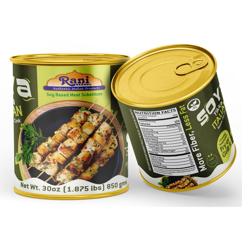 Rani Soya Tikka Italian 30oz (1.875lbs) 850g, Pack of 2,