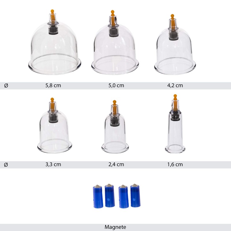 Cupping Kangzhu Set Plastic with Vacuum Pump | 6 Pieces