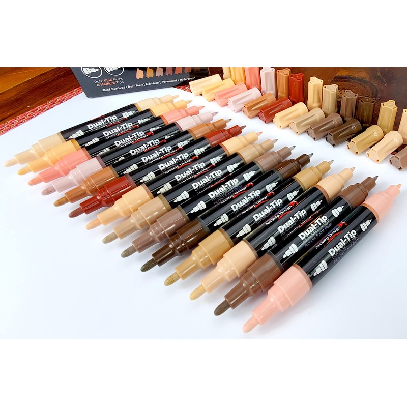 ArtShip Design Acrylic Paint Pens Double Pack (Skin Tone)
