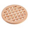 Pearl Metal H-3658 Wooden Pot Mat, Round, Flared