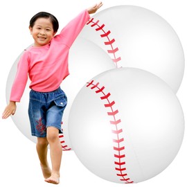 Bencailor 3 Pieces 26 Inch Inflatable Baseballs Large Inflatable Beach Ball Giant Inflatable Baseball Baseball Toys Bulk for Teens Adults Beach Game Outdoor Party Favor Sport Activity