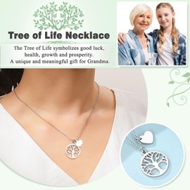 UNGENT THEM Mother's Day Gifts for Grandma Necklace Valentine's Day Birthday Gift Ideas Grandmother Gigi Grandparents Christmas Presents Abuela Gifts for Elderly Women