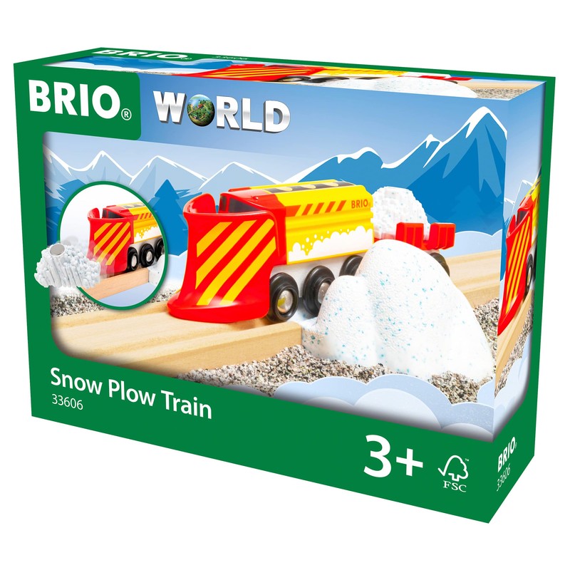 BRIO World Christmas Snow Plow Train for Kids Age 3