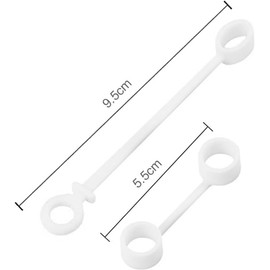 2 Pcs Silicone Cable Converter Holder Strap Tether,Anti Lost Cover Protections Sleeve Case for Various Charging Adapters Cable Adapter, Reusable Wire tie and Wire for Cable Management (White)