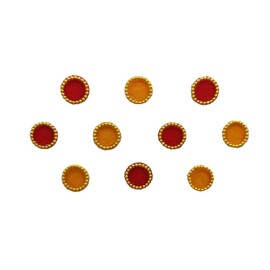 Comet Busters Red Yellow Round Bindi