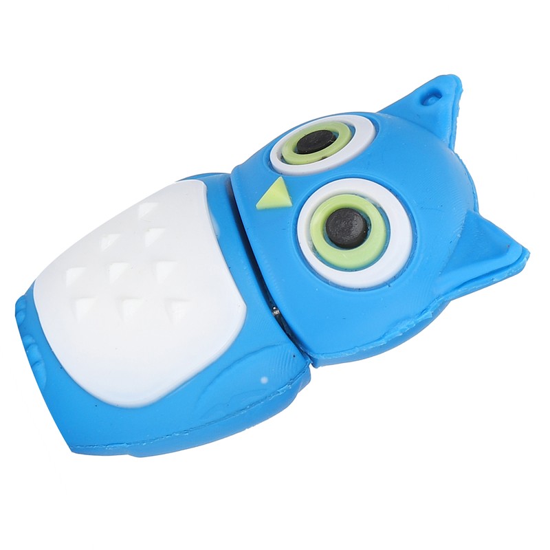 Cartoon U Disk Blue Owl Appearance High Speed Bulk Storage