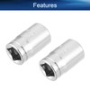 Auniwaig 3/8" Drive 1/2" 6-Point Impact Socket,Imperial Chrome Vanadium 4pcs