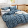 MKXI King Comforter Set Lightweight Bedding Set Blue Flowers and