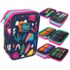 CoolPack XXL Pencil Case 3-Compartment School Pencil Case, Triple Pencil