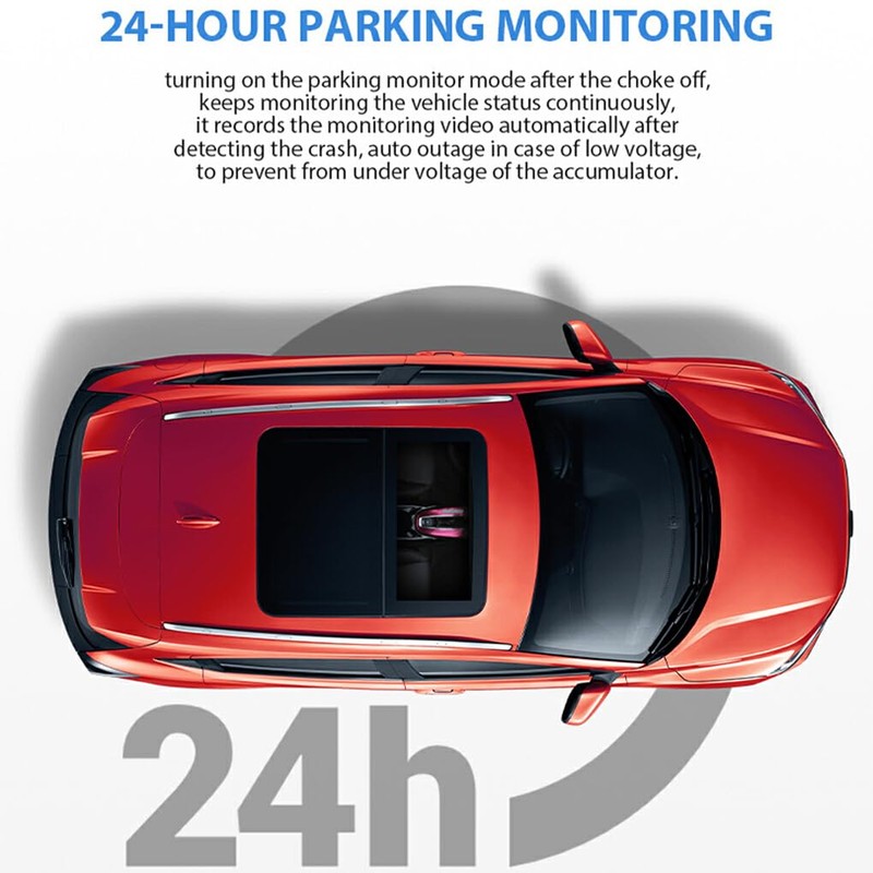 CLSSLVVBN Car Dash Cam Front Rear Dash Camera 4K/1080P Recorder