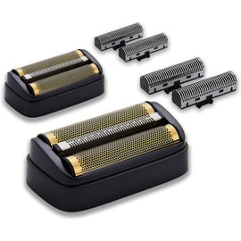 Shaver Replacement Golden Foil and Cutters compatible with Andis 17155 Pro lithium titanium foil shaver Replacement Heads(2 pack Black)