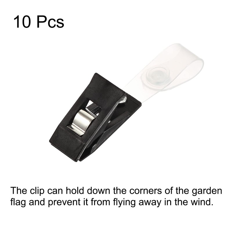 MECCANIXITY Anti-Wind Clips, Plastic Adjustable Yard Flag Stopper Clip Accessories