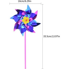 50 Pcs Plastic Rainbow Pinwheel,Windmill Party Pinwheels DIY Pinwheels Set for Garden Lawn Party Decor