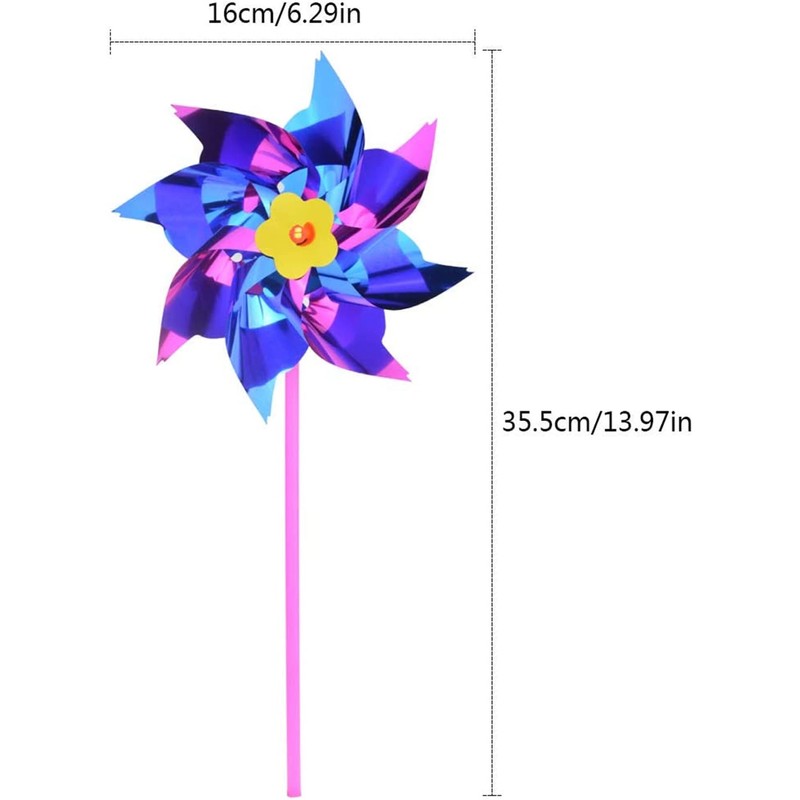 50 Pcs Plastic Rainbow Pinwheel,Windmill Party Pinwheels DIY Pinwheels Set