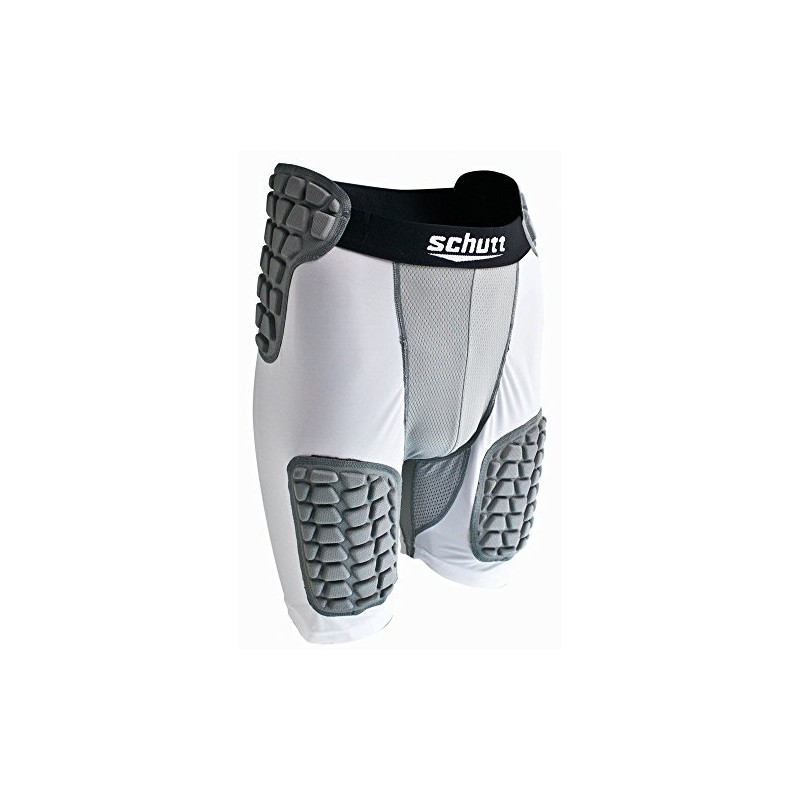 Schutt PROTECH All in One Fußball Girdle, Weiß/Grau, XXL