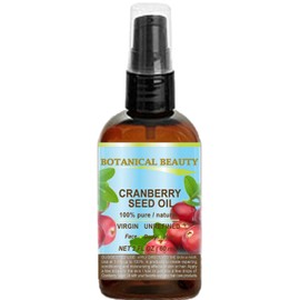 CRANBERRY SEED OIL 100% Pure/Natural. Cold Pressed/Undiluted. For Face, Hair and Body. 2 Fl.oz.- 60 ml. by Botanical Beauty