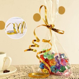 Xiaozuoyue Curling Ribbon, Set of 10, Sparkling, 2 Colors, 328.1 ft (100 m), For Birthdays, Weddings, Christmas, Decorations, Crafts, DIY