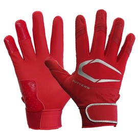 CUTTERS Batting Gloves B353 Prime Hero 3.0 Ambidextrous Baseball Softball XL Red x Silver