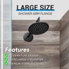 LEIFIDE Extra Large Shower Arm Flange 4" Outer Diameter Universal