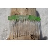 Gorgeous Shades of Genuine Green and Aqua Hair Comb