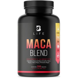 B Life Mezcla de Maca Negra, Roja y Amarilla con 100 cápsulas