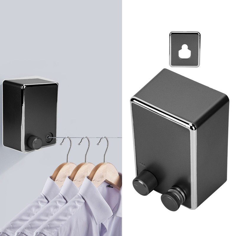 Retractable Clothesline Wall Mounted Stainless Steel Durable Indoor Balcony Drying