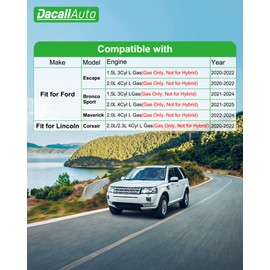 Dacall Activated Carbon Cabin & Engine Air Filter Set fit for Ford Escape 1.5L 2.0L Gas (2020-2022), Bronco Sport 1.5L 2.0L (2021-2025) - Gas Only, Not for Hybrid, Replace Part NO. JX6Z9601A FP89