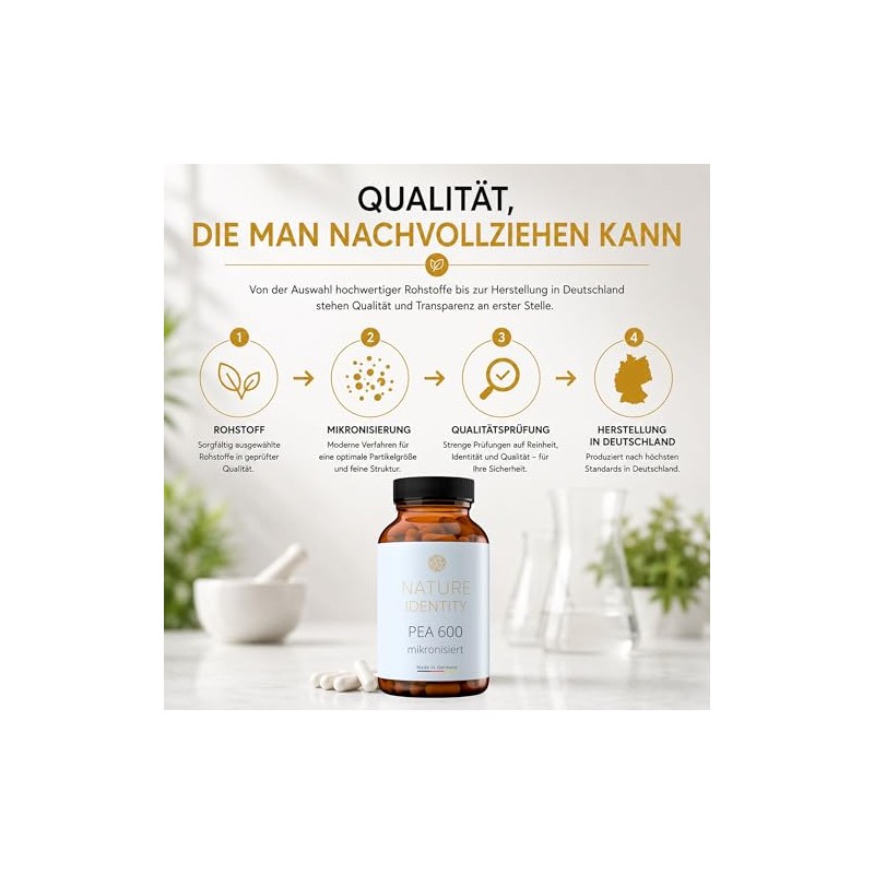 Nature Identity PEA Capsules - 1200 mg Vegan Palmitoylethanolamide