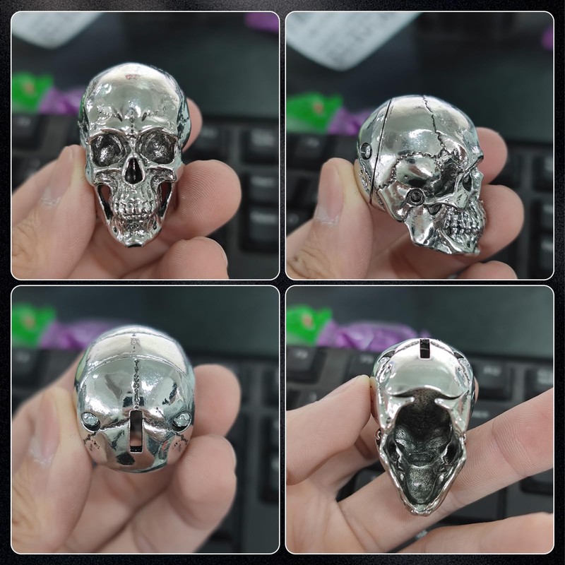 Schlüsselanhänger Totenkopf, Dämonenschädelschlüssel, Dämonen Schädel Schlüsselkappen Passend für Motorräder und