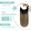 YoungSee Invisible Wire Hair Extensions Dark Brown 14 Inch Wire