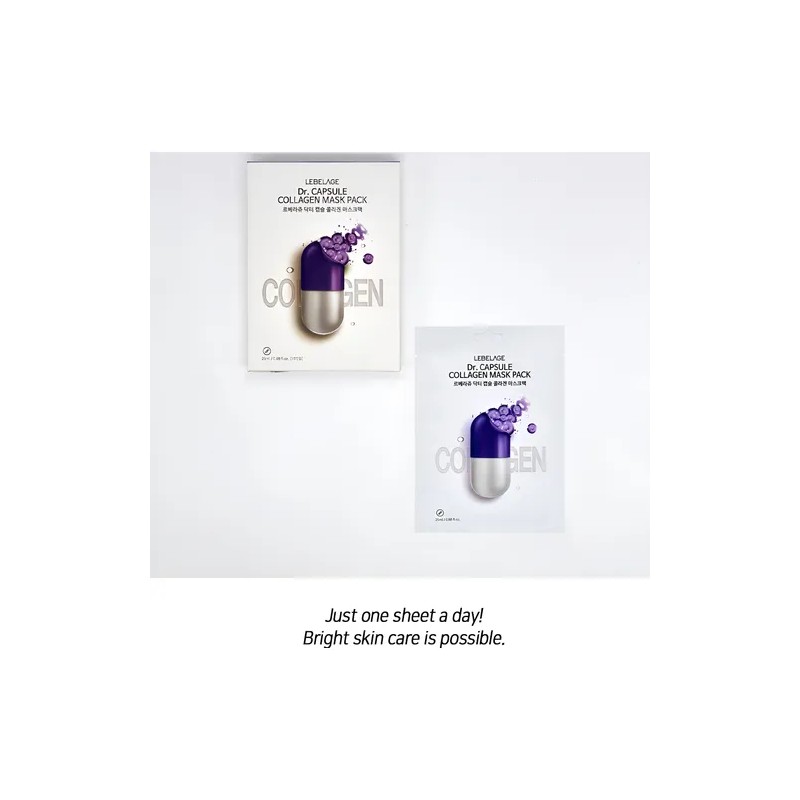 Mascarilla Antiarrugas De Colgeno Coreana 1 Caja (10 Pz) Mixta
