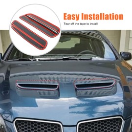 Hood Engine Air Vent Outlet Trim Cover Compatible with Pontiac G8 2008 2009 Accessories, Hood Air Vent Molding Trim Cover (Carbon Fiber Color)