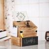 Optyuwah Wooden Suggestion Box, Name Plate Letter Box with Newspaper