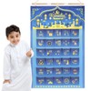 DPKOW Ramadan Advent Calendar 30 Pockets, Linen Fabric Ramadan Hanging